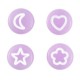 Acrylic beads Icon mix Lilac purple